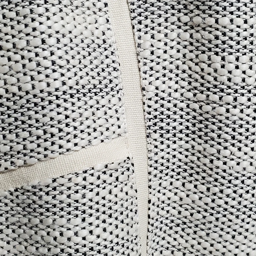 H&M Ivory & Black Tweed Cropped Lined Jacket